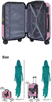 Valise à roulettes style moderne bagage à main papillon imprimé PC personnalisé 4 pièces 14 20 24 28 pouces bagage de voyage
