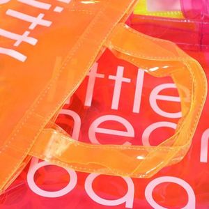 Bolsa de Compras de PVC Transparente, Impermeable, con Diseño Personalizado, Color Caramelo, Ecológica, Tipo Jelly - Product Image 5