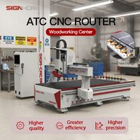 Routeur CNC ATC 1325 2030 A4-1325-L8-Pro pour le travail du bois, machine de sculpture avec table à vide, Nc Studio, 220V 60HZ 1P, garantie de 2 ans