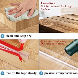 Bande <span class=keywords><strong>de</strong></span> protection en silicone souple <span class=keywords><strong>de</strong></span> 0,6 pouce, protection d'angle pour bébé, protection des meubles, sécurité des enfants, produit pour enfants, coussin <span class=keywords><strong>de</strong></span> bord <span class=keywords><strong>de</strong></span> bureau pour tout-petits - Product Image 6