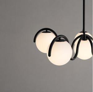 Lustre Sputnik de luxe à 6 bras en laiton, luminaire de plafond moderne du milieu du siècle pour salle à manger, cuisine, décoration intérieure - Product Image 3