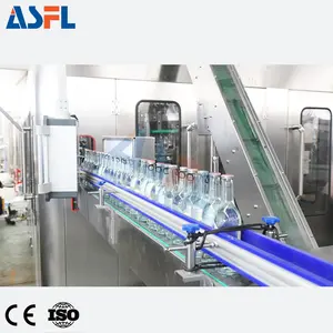 Auto 500ml glass bottle filling machine aluminum cap linear type glass bottle soda water filling machine filling machine