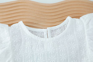 Conjunto de Ropa Casual de Verano para Niñas, Camiseta de Algodón con Mangas de Pétalo + Pantalones Cortos, Conjunto de 2 Piezas, Ropa para Niños - Product Image 3