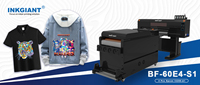 Impresora de inyección de tinta INKGIANT A1 automática de 60cm rollo a rollo con 4 cabezales I3200 agitador de polvo para tinta de pigmento en Material flexible