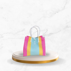 Bolso de Mano Tejido a Mano de Primera Calidad para Mujer, Bolso de Playa Veraniego de Moda con Material Reciclado, Bolso de Plástico Sembagi Azul al por Mayor, Talla S - Product Image 3