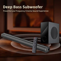 Barra de Sonido de 2.1 Canales para TV con Subwoofer de Bajos Profundos, Sistema de Altavoces Bluetooth para Cine en Casa