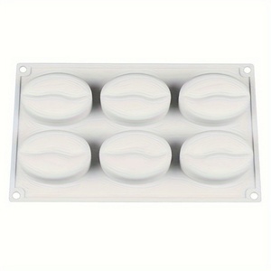 Molde de silicona de 6 cavidades con forma de grano de café y labios rojos, para repostería, cubitos de hielo, frutas, gomitas y chocolate, apto para horno y contacto con alimentos - Product Image 5