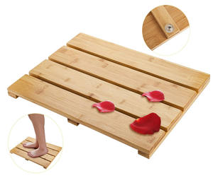 Alfombrilla de baño de bambú impermeable para baño interior o exterior Alfombrilla de <span class=keywords><strong>ducha</strong></span> de <span class=keywords><strong>madera</strong></span> - Product Image 2