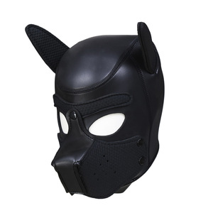 Sexy Dog BDSM Bondage Puppy Play <strong>Hoods</strong> Slave Rubber Pup Ma Sk Fetish Adult Games Couples SM Flirting Game Toys For Erotic <strong>Hoods</strong> - Product Image 2