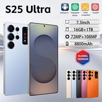 Smartphone Android 5G Écran HD perforé de 7,3 pouces 16 Go de RAM 1 To de ROM Appareil photo 108 MP Batterie 8000 mAh Écran arrière Double SIM
