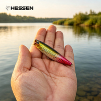 Leurre flottant pour la pêche en mer, 65 mm 6 g 85 mm 10 g, en matériaux synthétiques, avec hameçons, appât artificiel Hessen H22 pour brochet et lucioperche