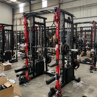 Máquina de Gimnasio Multifuncional de Lujo de Acero Inoxidable con Peso Fijo 48+, 3.4m² para el Hogar, Máquina Smith con Cable Crossover y Fly