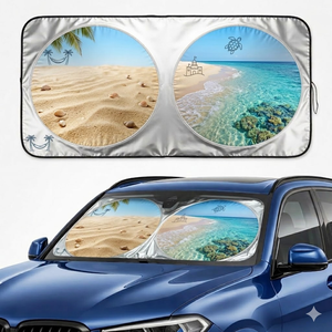 Pare-soleil de pare-brise de <span class=keywords><strong>voiture</strong></span> OEM en gros pour cadeaux, visière publicitaire personnalisable avec logo, protection UV - Product Image 1