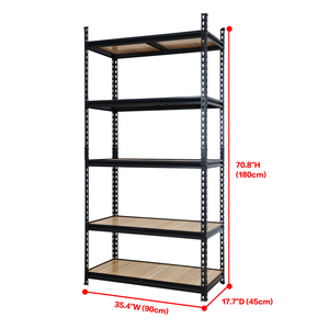 Estantería de Almacenamiento de 5 Niveles sin Pernos, Estante Metálico Resistente para Garaje, Almacén Industrial - Product Image 6