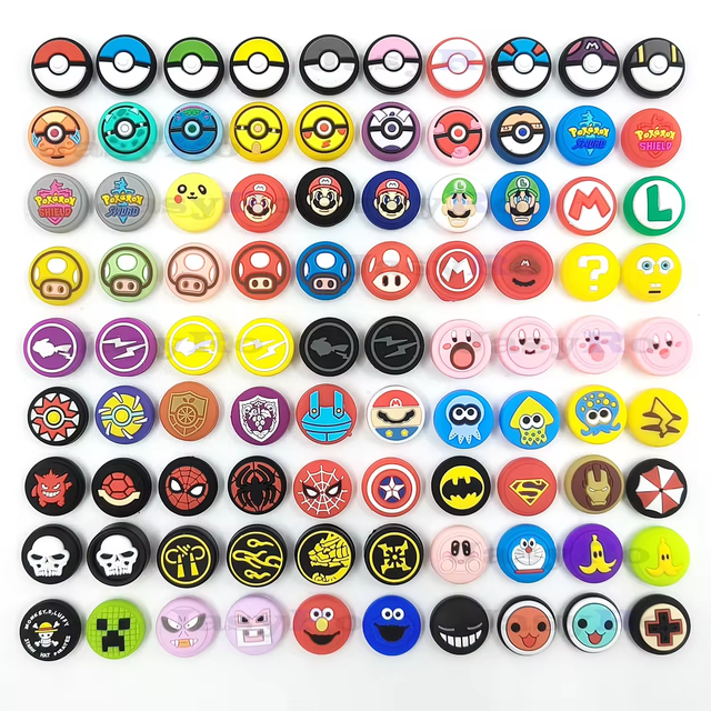 Custom Controller Silicone Thumb Grip Cap for Nintendo Switch OLED Lite Joycon Joy-con Thumbstick Cover Grip Game Accessories