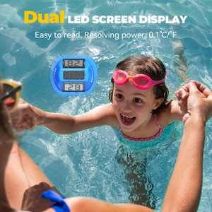 BaldrTherm Dual-Sided Anti-Fog Display High Precision Solar-Powered <strong>Floating</strong> Pool <strong>Thermometer</strong> Plastic Temperature Instrument - Product Image 5