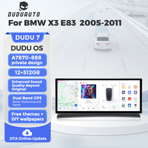 Écran tactile stéréo de navigation automobile DUDU7 12,3 pouces avec kit de cadre de voiture Canbus pour BMW X3 E83 sans écran OEM 2005-2011 - Product Image 5