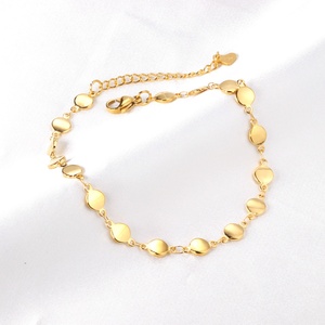 2021 New Design Trendy 18k <b>Gold</b> Plated Ball Charm <b>Anklets</b> Stainless Steel <b>Anklet</b> Jewelry - Product Image 6