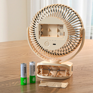 Bán Buôn USB Có Thể Sạc Lại Có Thể Gập Lại Máy Tính Để Bàn Bàn Bàn Fan Cầm Tay Kẹp Clip Khẩn Cấp LED Ánh Sáng 360 Xoay Ngoài Trời Hộ Gia Đình - Product Image 4