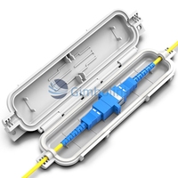 Caja de Protección de Fibra Óptica, Conector de Extensión, Acoplador de Brida SC de 1 Núcleo, Adaptador, Mini Cierre de Empalme, Conexión Impermeable