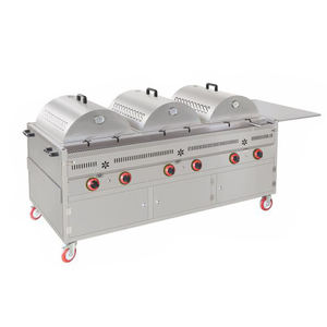 Four à rôtissoire mobile professionnel à gaz, rotation automatique, pour poulet à la façon d'Orléans, canard, agneau - Product Image 1