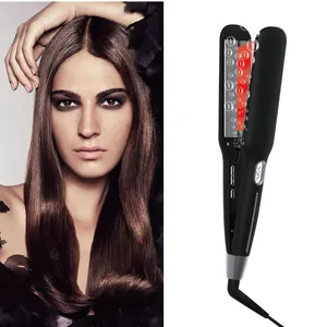 Professional wholesale infrared 450f custom keratin electric ceramic lcd wet to dry hair straightener