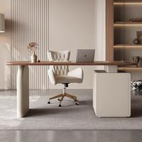 Bureau de travail en bois rétro de luxe, style moderne minimaliste, table d'étude vintage, bureau à domicile, table de consultation pour salon de beauté