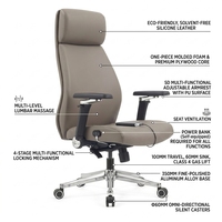 Fauteuil de bureau de direction moderne de luxe avec coussin de siège ventilé, fauteuil de bureau pivotant USB pour usage professionnel