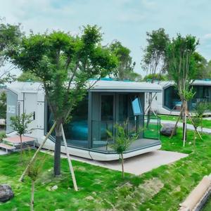 Capsule spatiale mobile préfabriquée en aluminium, <span class=keywords><strong>écologique</strong></span>, facile à installer, aménagée et dotée de panneaux solaires - Product Image 1