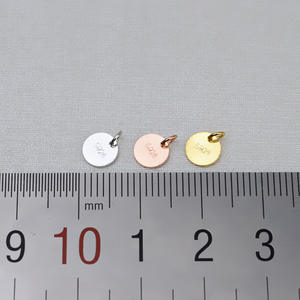 Etiquetas Colgantes Circulares de Plata S925, Placas de Identificación, Accesorios de 8mm, Productos Semi-Acabados con Conector de Cierre, Venta al por Mayor 1487 - Product Image 3