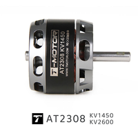 Moteur CC sans balais T-MOTOR AT2308 à arbre long, aimant permanent, haute vitesse, stable, efficacité IE3, IP35, 100W, avec bride