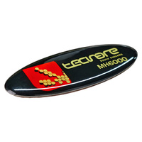 Étiquette personnalisée en résine époxy, étanche, en forme de dôme, plaque signalétique en gel cristallin, logo adapté à une utilisation en extérieur