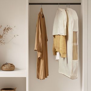 Garment Cover Pure Cotton Dustproof Storage <b>Wardrobe</b> <b>White</b> - Product Image 1