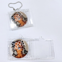 GPPS Porte-clés portable Étiquettes Rfid CD-R NFC Smini Album Musique CD Jewel Box Album Photo Display Box Mini Music Album Case