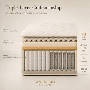 <span class=keywords><strong>Surmatelas</strong></span> <span class=keywords><strong>de</strong></span> luxe à ressorts ensachés et latex, 5 zones, avec coussin supérieur, écologique, durable, en tissu tricoté, pour chambre à coucher, tailles King et Queen, personnalisable - Product Image 2