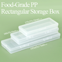 Boîte à bijoux en plastique transparent personnalisée YUZMEI, étui à pinceaux de maquillage en PP, organisateur de perles, petits contenants de rangement rectangulaires