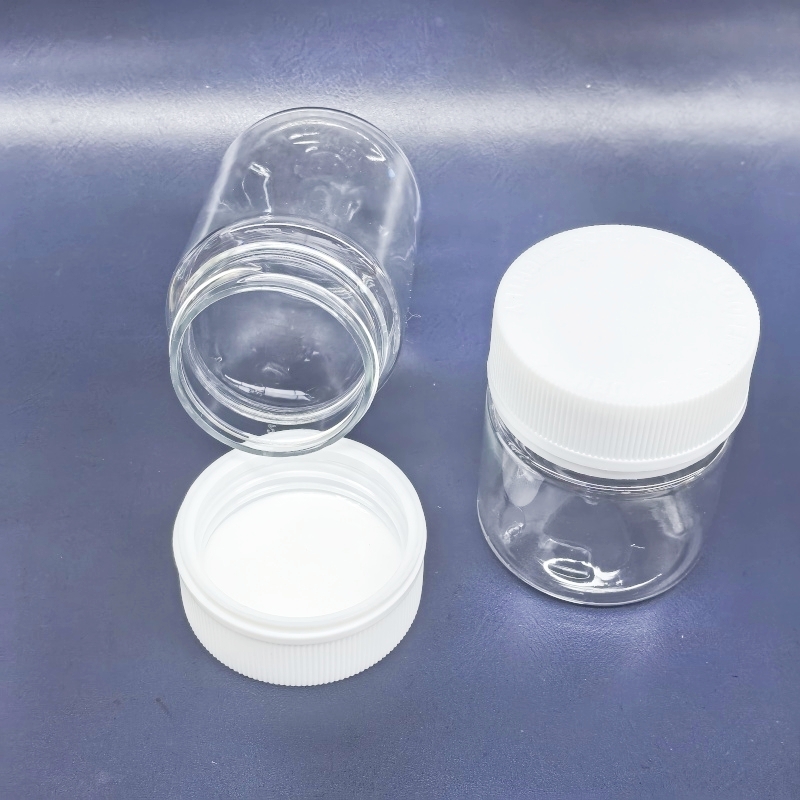 PET Plastic Cosmetic Container Candy Food Tea PET Jar with Child Resistant Pilfer Proof Cap