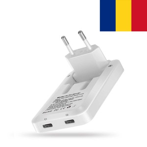 Chargeur de voyage pliable compact 36W à charge rapide double USB-C pour téléphone, adapté à la Roumanie - Product Image 1