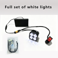 Kit de phares à LED quadruples 24W alimentés par batterie SXN, universel pour vélo électrique, moto, scooter avec boîte de batterie externe IP67
