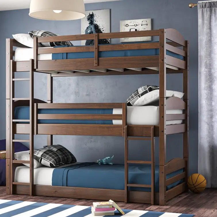 Solid Wood Over Twin Bunk Bed Pine Bunk Bed bedroom furniture