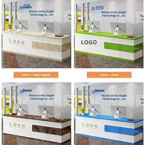 <span class=keywords><strong>Comptoir</strong></span> de réception simple et moderne en cuir pour entreprise immobilière, <span class=keywords><strong>agence</strong></span> de voyages, bar peint - Product Image 5