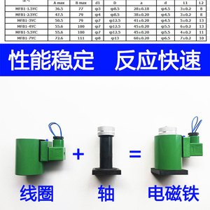 ขดลวดแม่เหล็กไฟฟ้าอุตสาหกรรม24V 220V ชุด MFZ1 MFB1ขดลวดโซลินอยด์วาล์วทองแดงทั้งหมด - Product Image 3