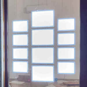 Cadre d'affichage rectangulaire double face <span class=keywords><strong>pour</strong></span> intérieur, support de panneau LED <span class=keywords><strong>pour</strong></span> affichage de bien immobilier, boîte lumineuse suspendue <span class=keywords><strong>pour</strong></span> <span class=keywords><strong>vitrine</strong></span> - Product Image 4