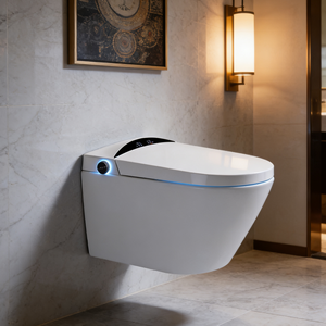 Inodoro Inteligente <span class=keywords><strong>de</strong></span> Pared con Diseño Innovador, <span class=keywords><strong>Cisterna</strong></span> <span class=keywords><strong>Oculta</strong></span>, WC Suspendido, Vaso Sanitario <span class=keywords><strong>de</strong></span> Pared - Product Image 1