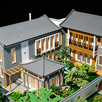 Maquette de paysage à l'échelle, modèle résidentiel ou modèle architectural industriel