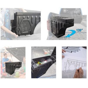 Cajas de Herramientas Laterales Pequeñas para <span class=keywords><strong>Camioneta</strong></span>, Impermeables, Estilo Negro, Universales para Camionetas Hilux Ranger - Product Image 4