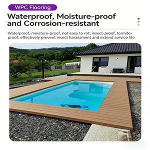 Tarima para Exterior Estilo Europeo, Duradera, de PVC con Aspecto de Madera, para Jardín o Parque, con Acabado Cepillado <span class=keywords><strong>en</strong></span> Teca, Roble, Ipe y Nogal - Product Image 3