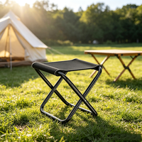 Nouveau tabouret pliable portable léger en fer moderne 2026 sans dossier pour le camping, la pêche, les voyages et la plage