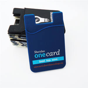 मुफ्त नमूना कस्टम लोगो मोबाइल फोन केस लोचदार सिलिकॉन क्रेडिट कार्ड व्यवसाय कार्ड धारक वॉलेट - Product Image 1