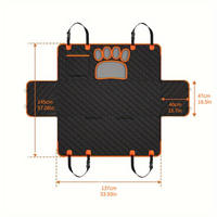 Housse de siège de voiture pour chien imperméable avec fenêtre en maille, rabats latéraux, protection antidérapante pour siège arrière, housse de voyage personnalisée pour animaux de compagnie OEM